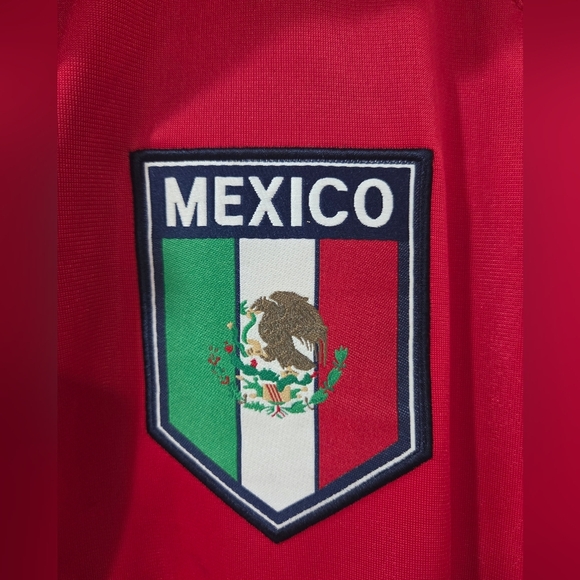 Rhinox Mexico Soccer Red Full Zip Track Jacket Mens Large - Picture 5 of 7
